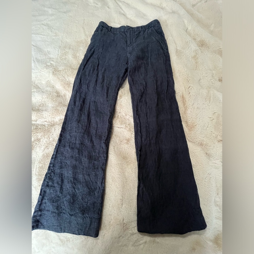 Garnet Hill classic linen trousers size 4 - Picture 5 of 6